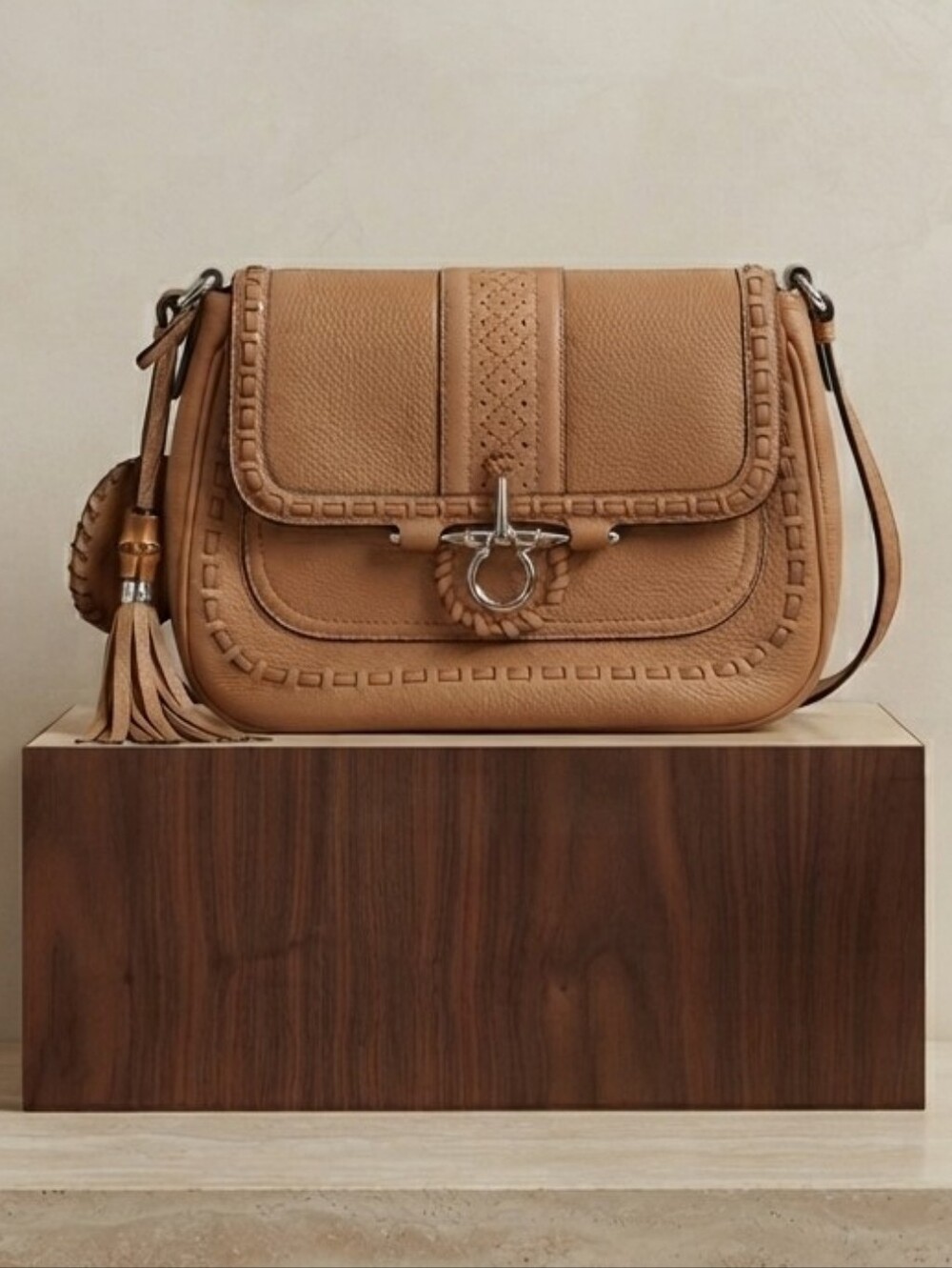 NWOT Sergio Ferreti Vegan Snaffle Bit Crossbody Bag Bohemian Coastal Cowgirl